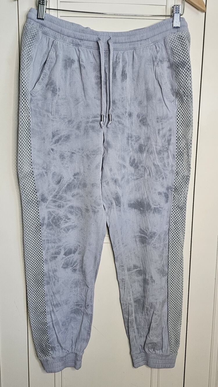 Free People Movement Jogger Women Sm Gray Tie Dye Side Mesh Athleisure